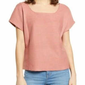 Madewell Ottoman Jacquard Square Neck top